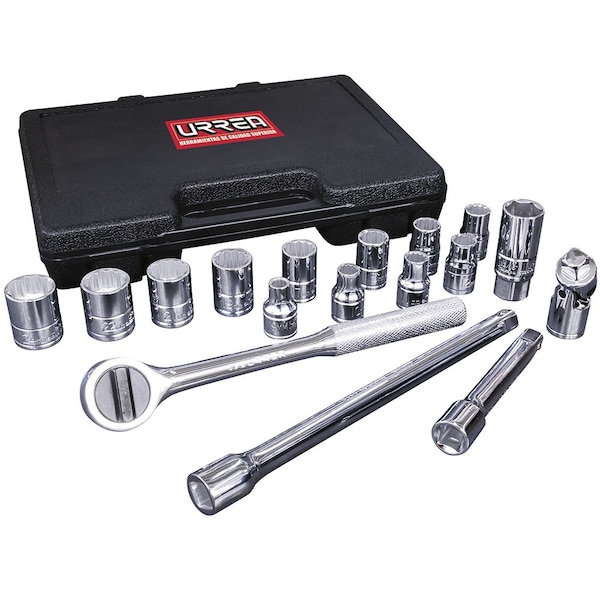 1/2" drive socket set with accessories 17PC
